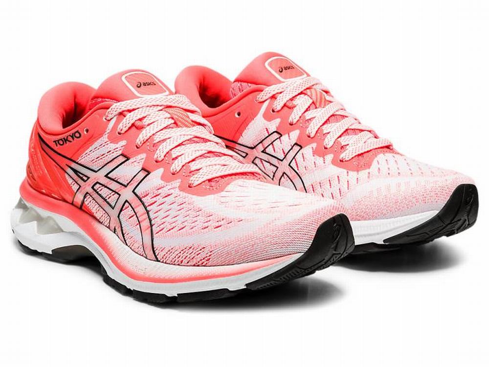 Asics GEL-KAYANO 27 TOKYO Women's Running Shoes White / Orange / Red | UDN632509