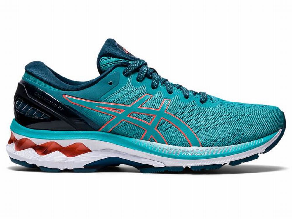 Asics GEL-KAYANO 27 Women\'s Running Shoes Blue / Orange / Red | IGN219874