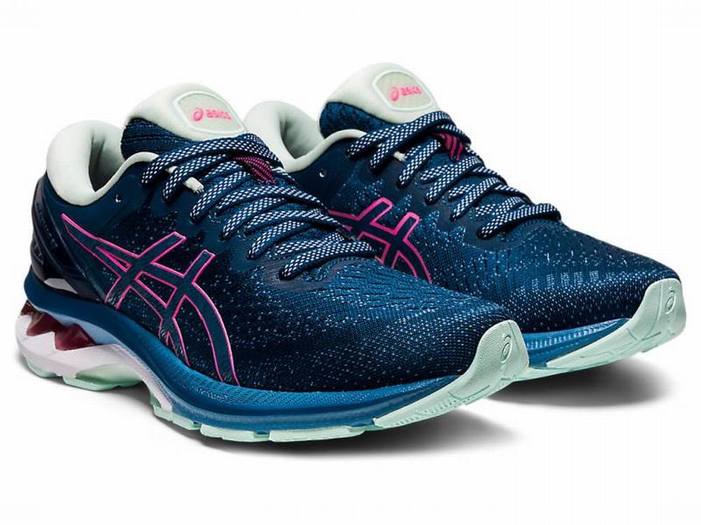 Asics GEL-KAYANO 27 Women's Running Shoes Blue / Pink | TBK261304