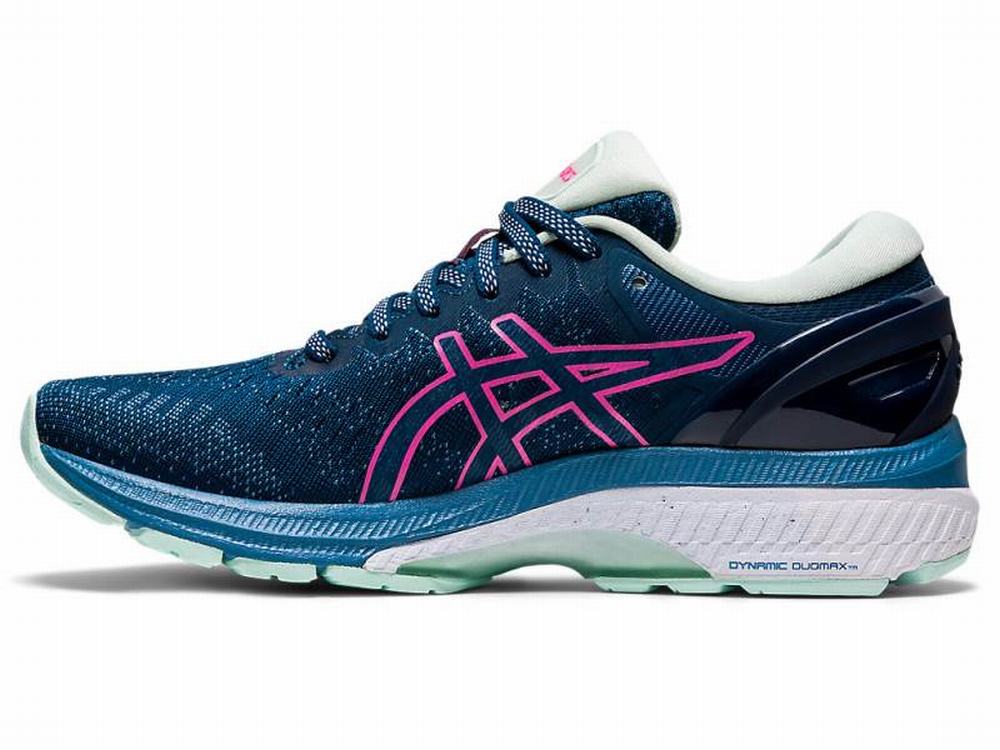 Asics GEL-KAYANO 27 Women's Running Shoes Blue / Pink | TBK261304