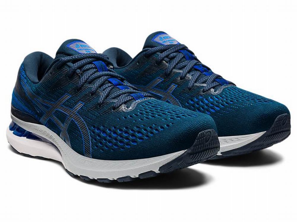 Asics GEL-KAYANO 28 (2E) Men's Running Shoes Blue | YQN427153