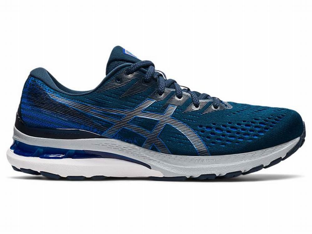 Asics GEL-KAYANO 28 (2E) Men\'s Running Shoes Blue | YQN427153