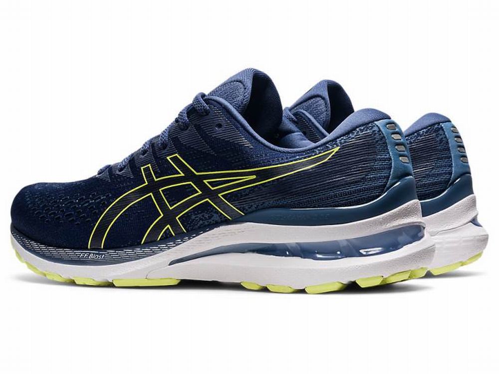 Asics GEL-KAYANO 28 Men's Running Shoes Blue / Yellow | AQK629534