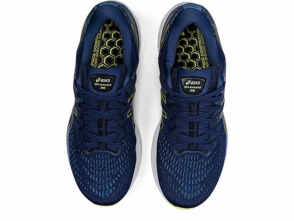 Asics GEL-KAYANO 28 Men's Running Shoes Blue / Yellow | AQK629534