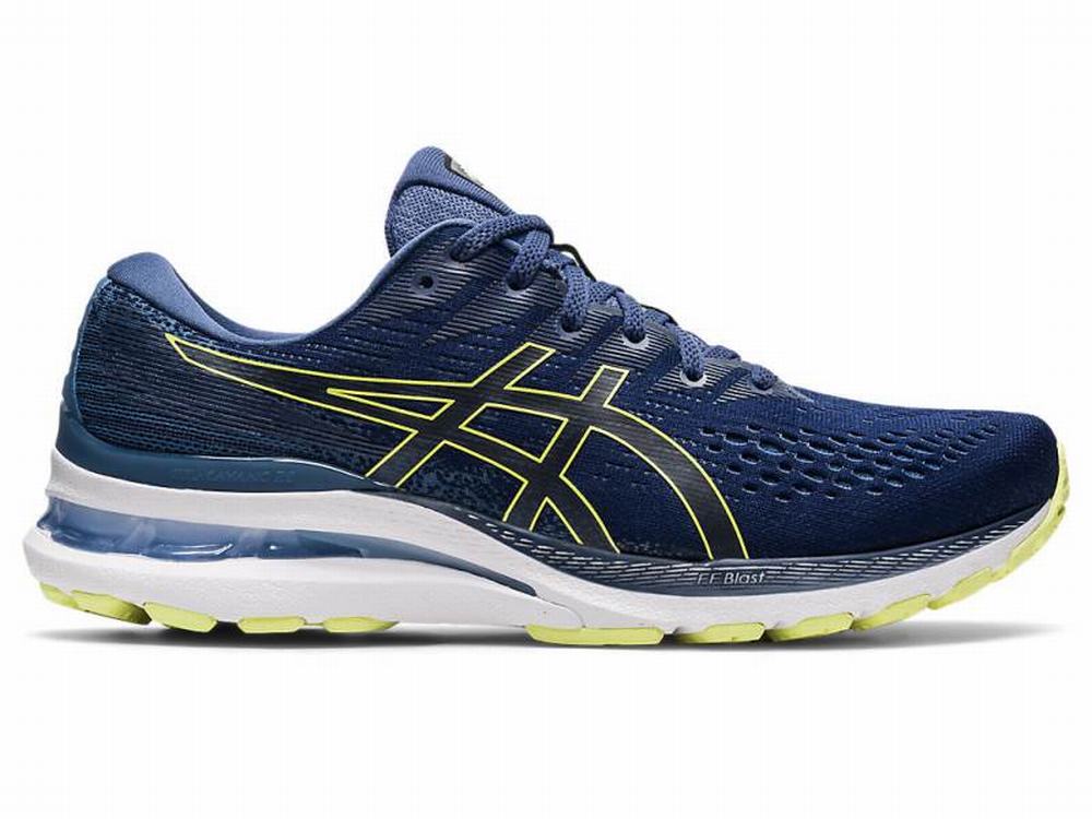 Asics GEL-KAYANO 28 Men\'s Running Shoes Blue / Yellow | AQK629534