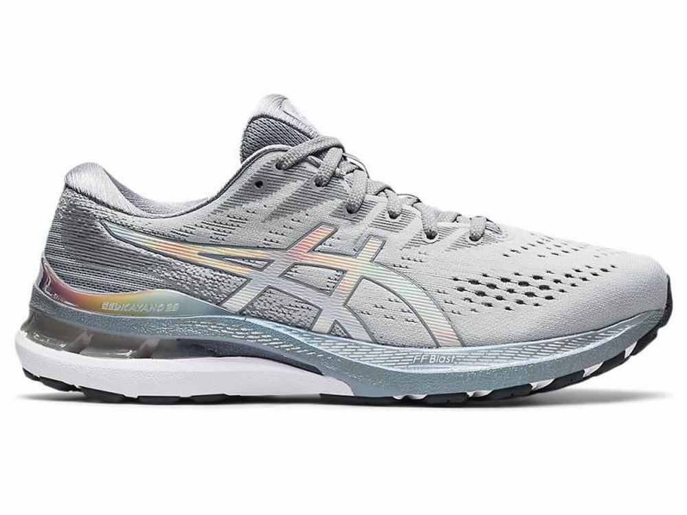 Asics GEL-KAYANO 28 PLATINUM Men's Running Shoes White / Grey | RTP385716