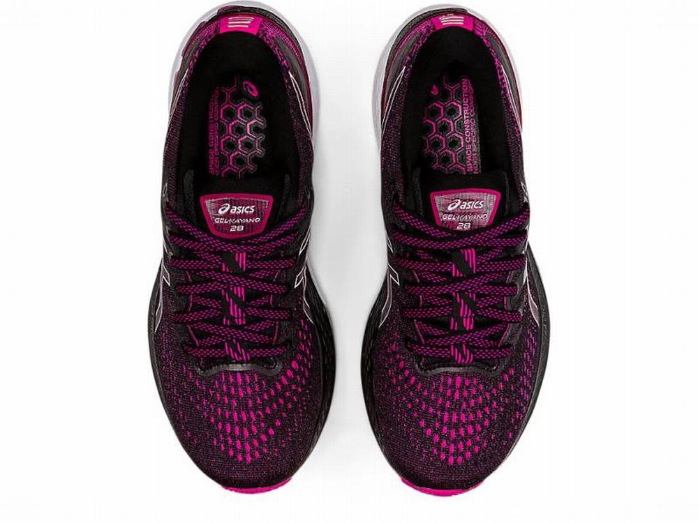 Asics GEL-KAYANO 28 Women's Running Shoes Black / Pink | FGW496182