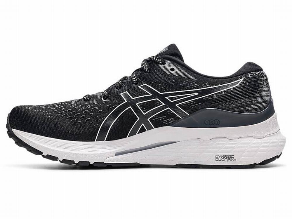 Asics GEL-KAYANO 28 Women's Running Shoes Black / White | ZGH903486