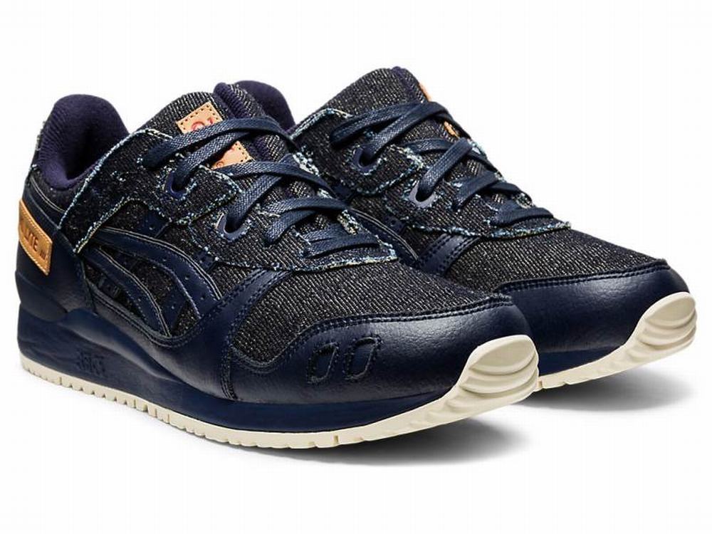 Asics GEL-LYTE III Men's Sneakers Black / Deep Blue | CDR384790