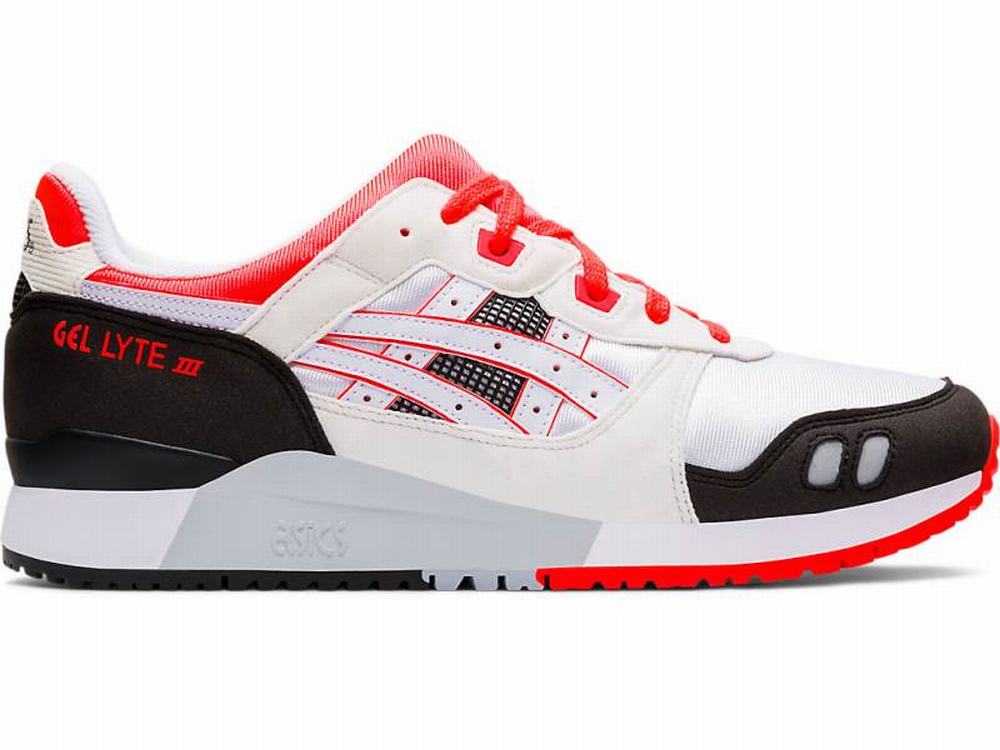 Asics GEL-LYTE III Men's Sneakers White / Coral | JAH618592