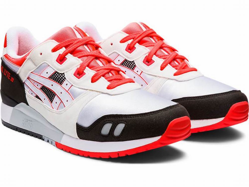 Asics GEL-LYTE III Men's Sneakers White / Coral | JAH618592