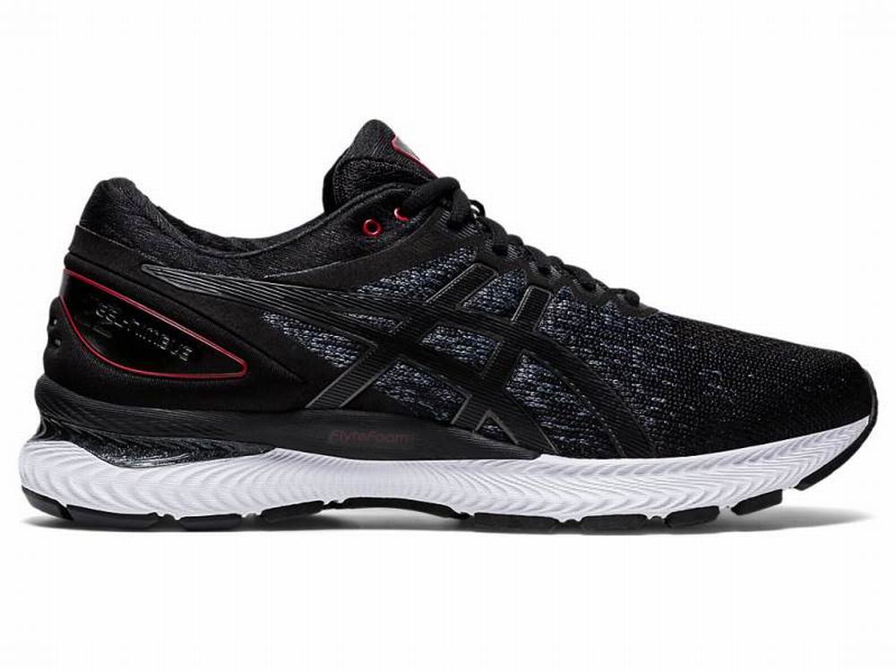 Asics GEL-NIMBUS 22 Knit Men\'s Running Shoes Black | ETL127349