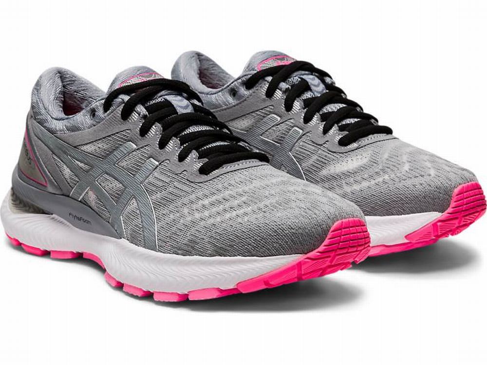 Asics GEL-NIMBUS 22 LITE-SHOW Women's Running Shoes Grey | QXZ503872