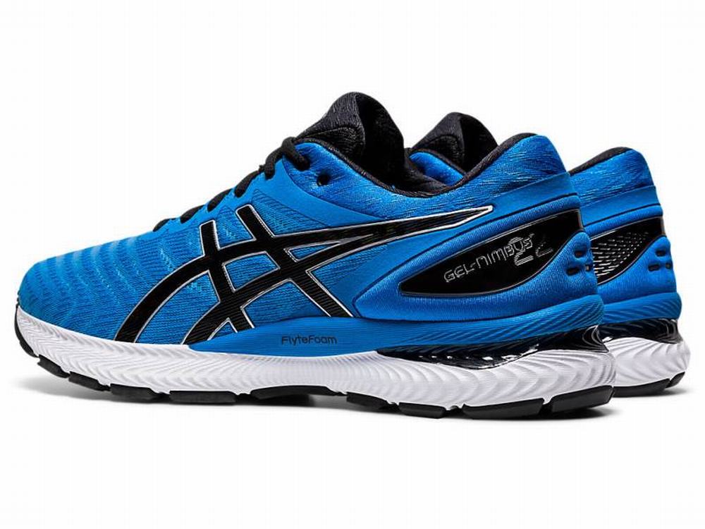 Asics GEL-NIMBUS 22 Men's Running Shoes Black / Blue | FDO482075