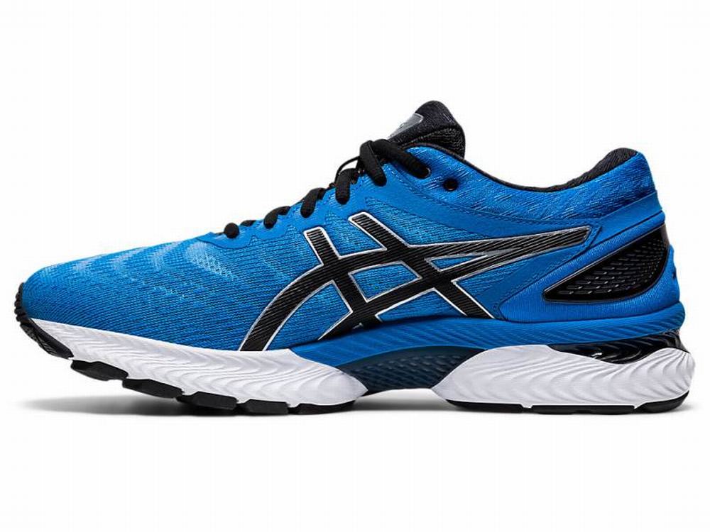 Asics GEL-NIMBUS 22 Men's Running Shoes Black / Blue | FDO482075