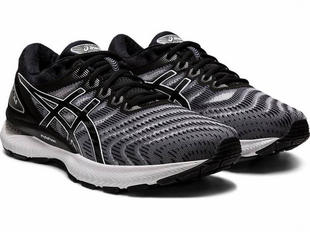 Asics GEL-NIMBUS 22 Men's Running Shoes Black / White | PHX095167