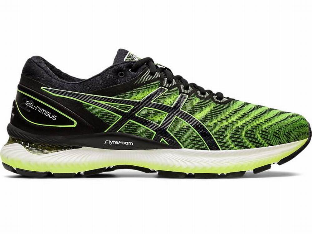 Asics GEL-NIMBUS 22 Men's Running Shoes Black / Yellow | TYK597134