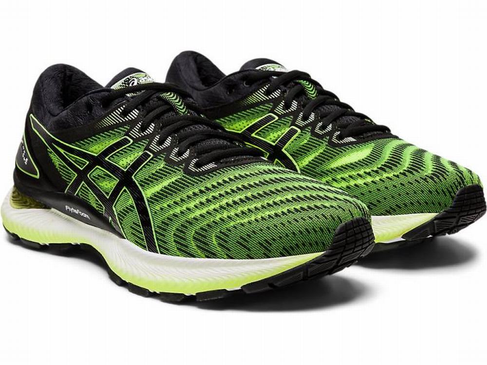 Asics GEL-NIMBUS 22 Men's Running Shoes Black / Yellow | TYK597134