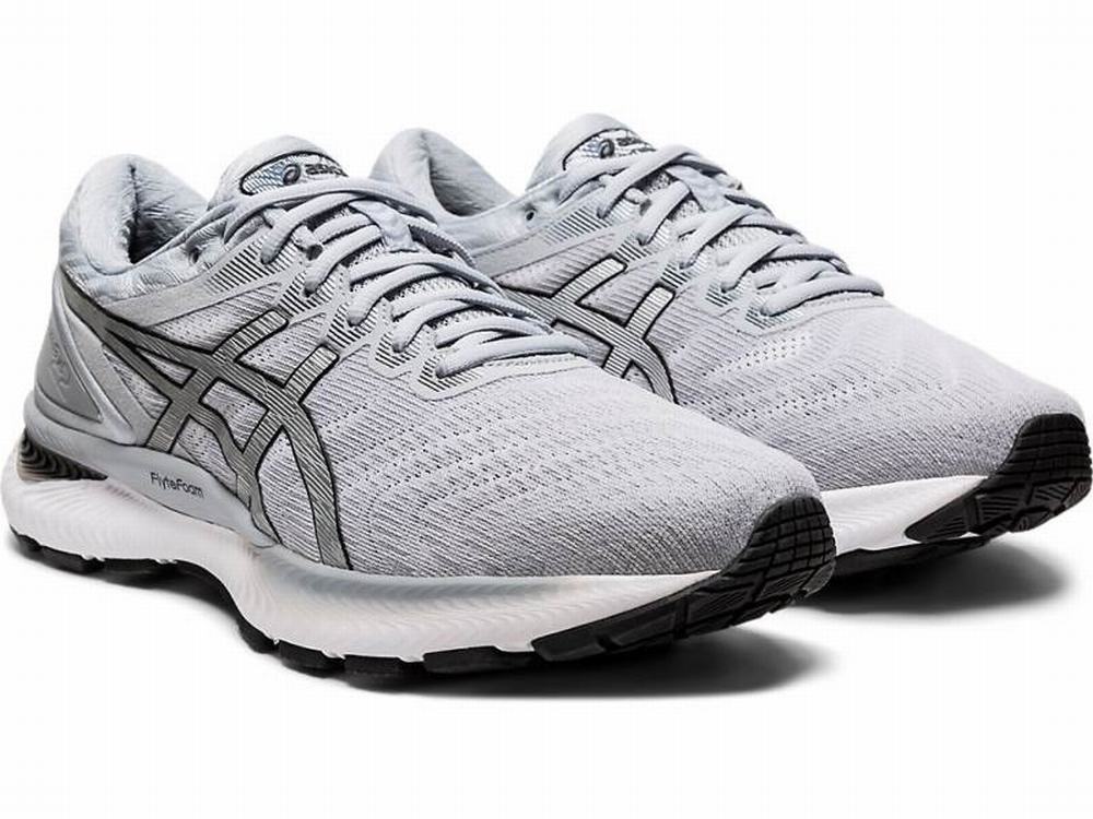 Asics GEL-NIMBUS 22 Men's Running Shoes White / Silver | WXF932014