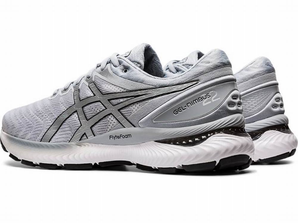 Asics GEL-NIMBUS 22 Men's Running Shoes White / Silver | WXF932014