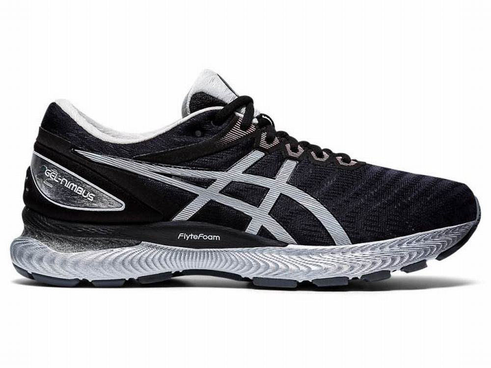 Asics GEL-NIMBUS 22 WM Men's Running Shoes Black / Silver | UBY769415