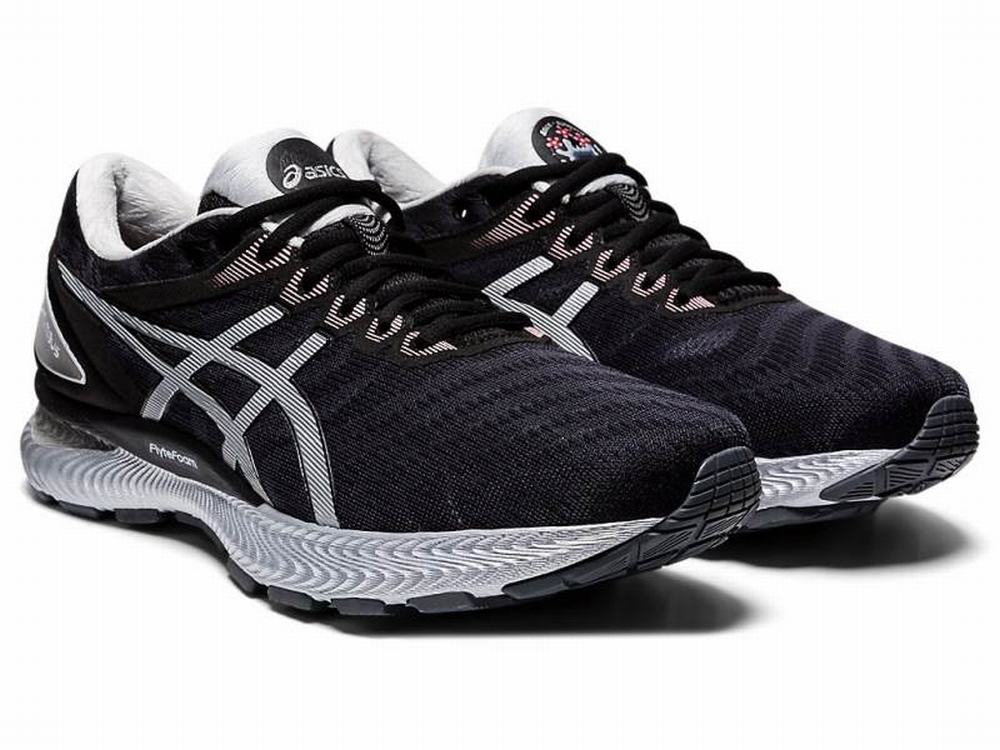 Asics GEL-NIMBUS 22 WM Men's Running Shoes Black / Silver | UBY769415