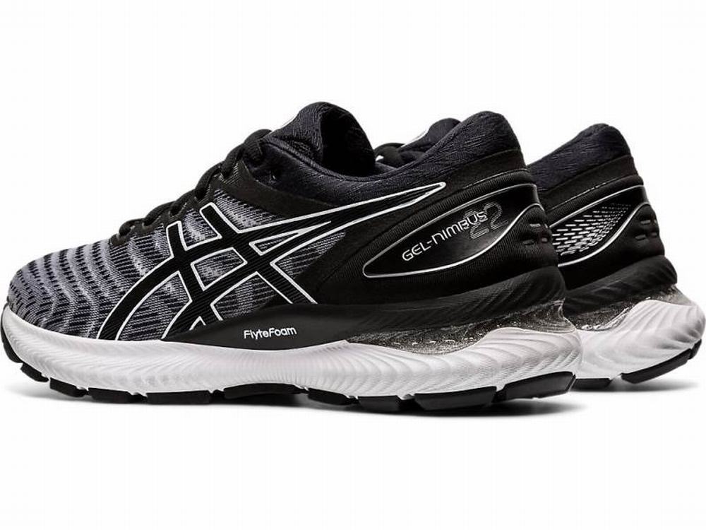 Asics GEL-NIMBUS 22 Women's Running Shoes Black / White | FRV381405