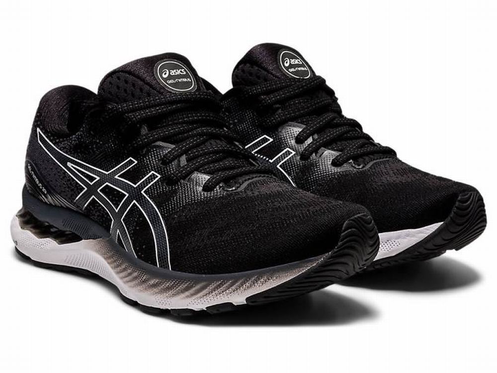 Asics GEL-NIMBUS 23 (D) Women's Running Shoes Black / White | PST193748