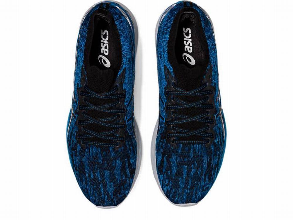 Asics GEL-NIMBUS 23 KNIT Men's Running Shoes Black / Blue | JST673985