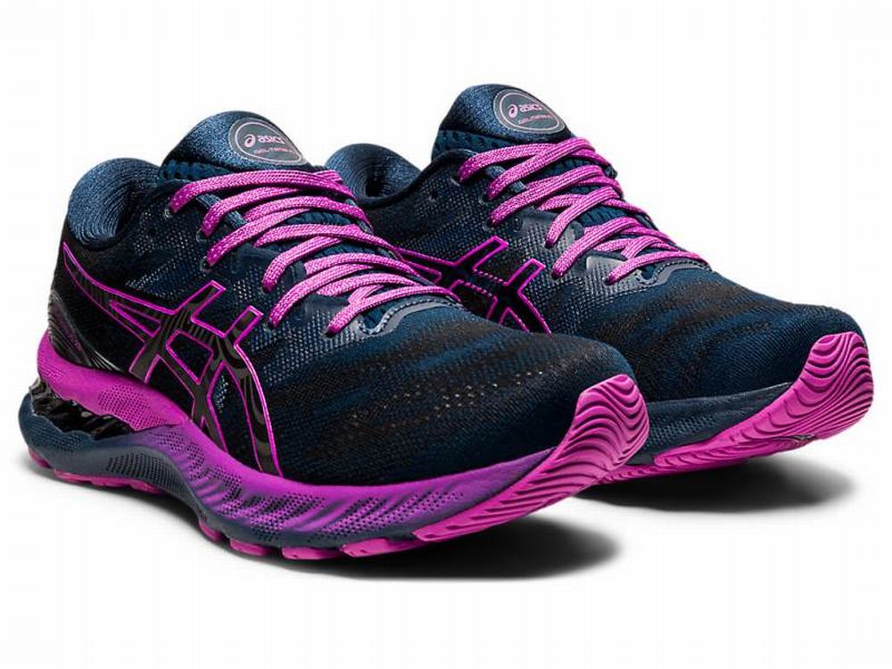 Asics GEL-NIMBUS 23 LITE-SHOW Women's Running Shoes Blue | KXH162953