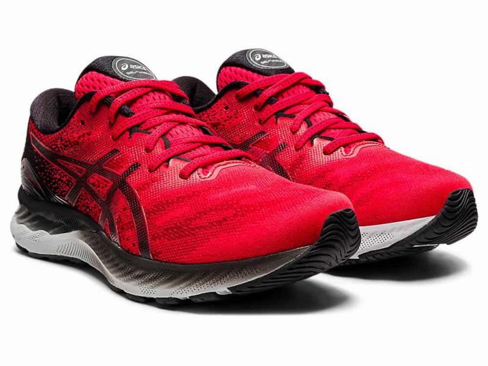 Asics GEL-NIMBUS 23 Men's Running Shoes Black / Red | AXM187390