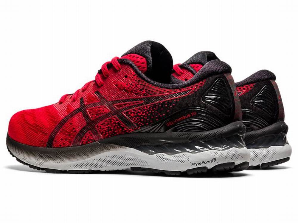 Asics GEL-NIMBUS 23 Men's Running Shoes Black / Red | AXM187390