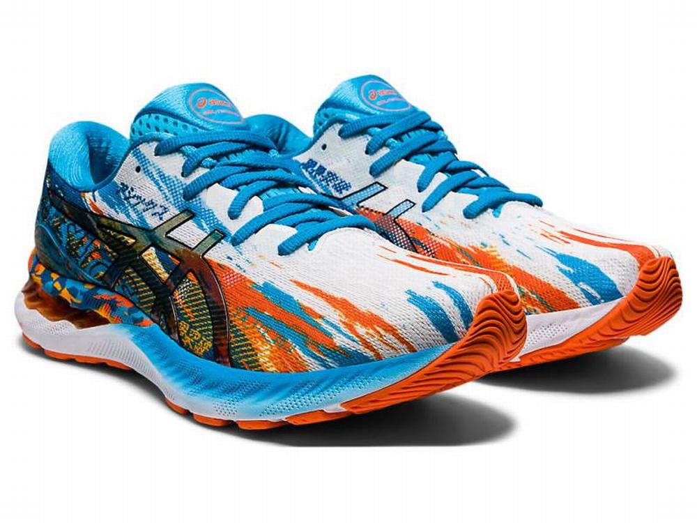 Asics GEL-NIMBUS 23 Men's Running Shoes Gold / Blue / Orange | EHP568302