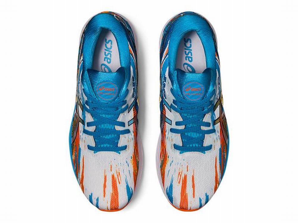 Asics GEL-NIMBUS 23 Men's Running Shoes Gold / Blue / Orange | EHP568302