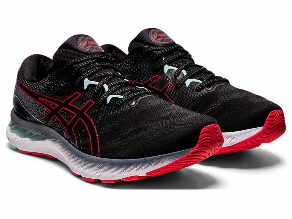 Asics GEL-NIMBUS 23 Men's Running Shoes Black / Red | LEH120978