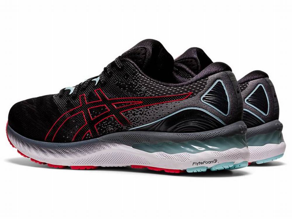 Asics GEL-NIMBUS 23 Men's Running Shoes Black / Red | LEH120978