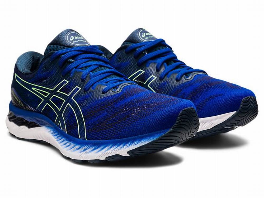 Asics GEL-NIMBUS 23 Men's Running Shoes Dark Blue | VQD465807