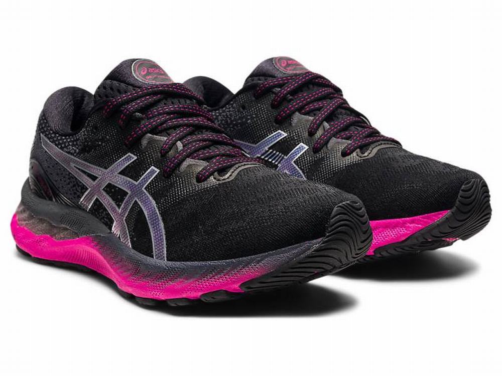 Asics GEL-NIMBUS 23 Women's Running Shoes Black / Silver | LXV406295