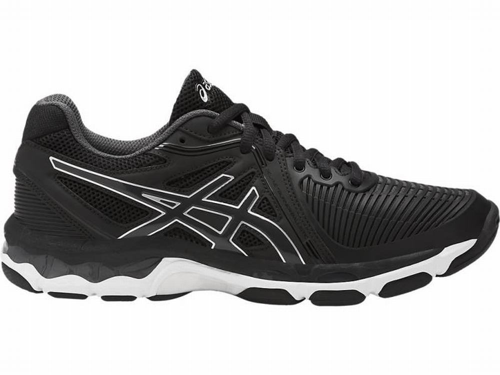 Asics GEL-Netburner Ballistic Women\'s Volleyball Shoes Black / White / Dark Grey | MQC194068