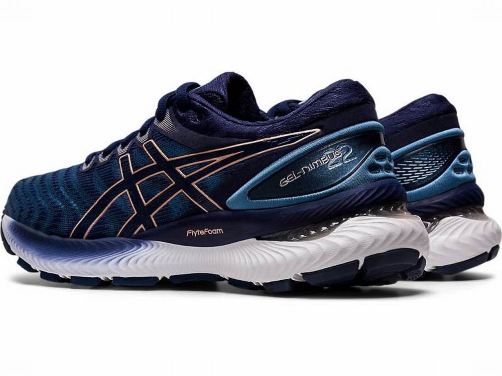 Asics GEL-Nimbus 22 (D) Women's Running Shoes Grey / Navy | NUJ523491