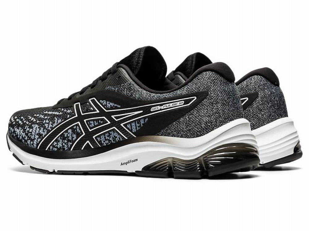 Asics GEL-PULSE 12 Knit Men's Running Shoes Black / White | TPE724398