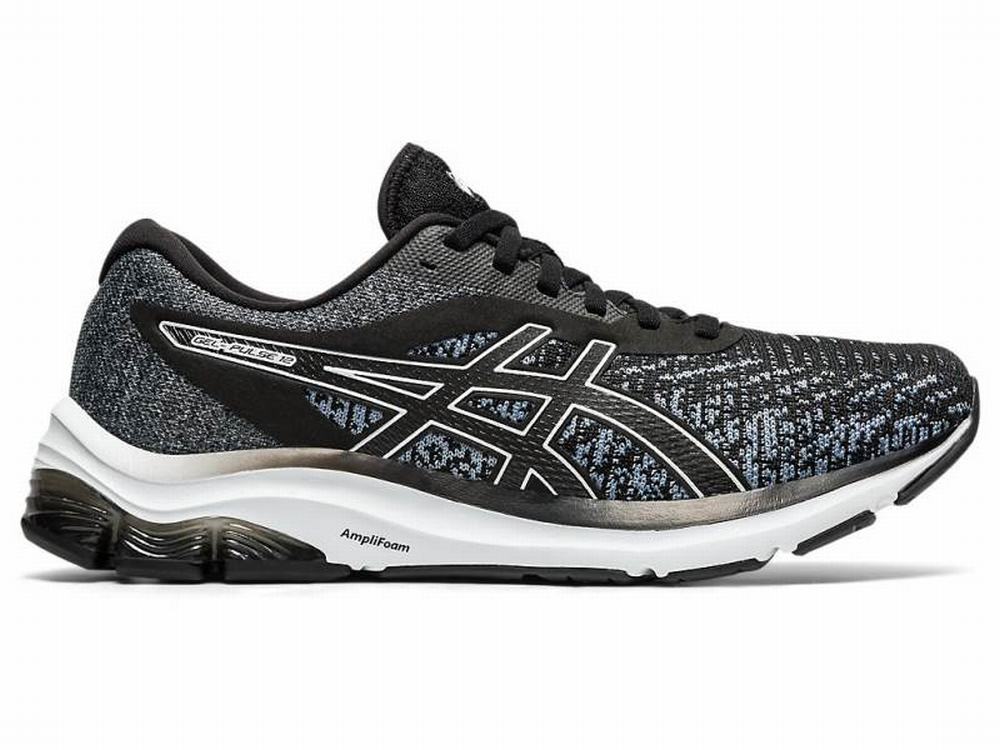 Asics GEL-PULSE 12 Knit Men\'s Running Shoes Black / White | TPE724398