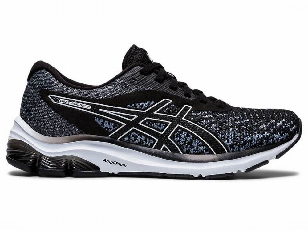 Asics GEL-PULSE 12 Knit Women\'s Running Shoes Black | MER148503