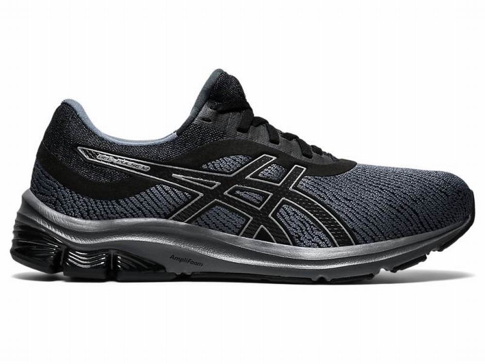 Asics GEL-PULSE 12 MONO-SOCK Men's Running Shoes Black | QWY073426