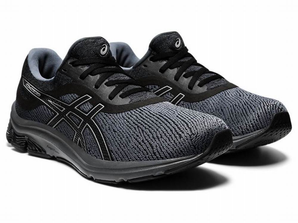 Asics GEL-PULSE 12 MONO-SOCK Men's Running Shoes Black | QWY073426