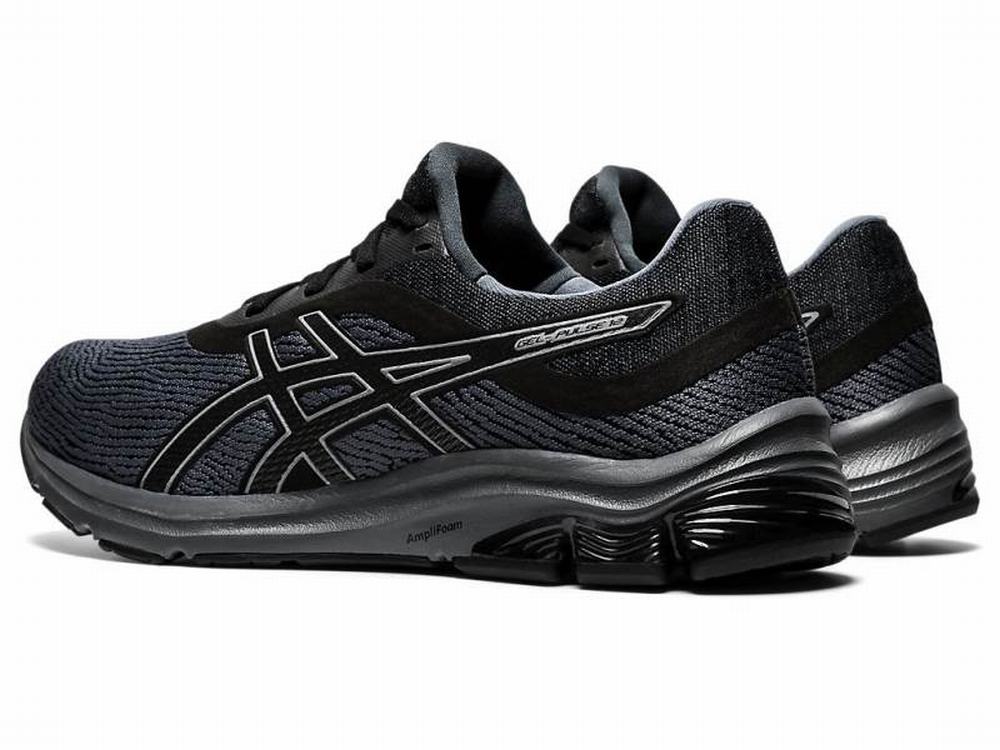 Asics GEL-PULSE 12 MONO-SOCK Men's Running Shoes Black | QWY073426