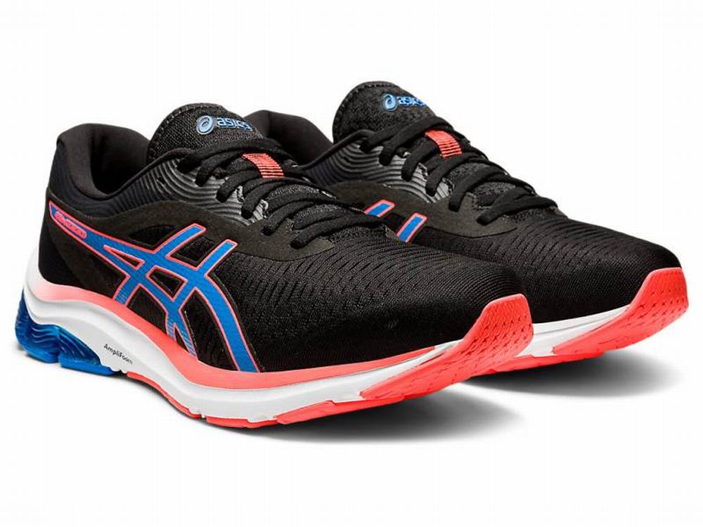 Asics GEL-PULSE 12 Men's Running Shoes Black / Blue | QHU942678