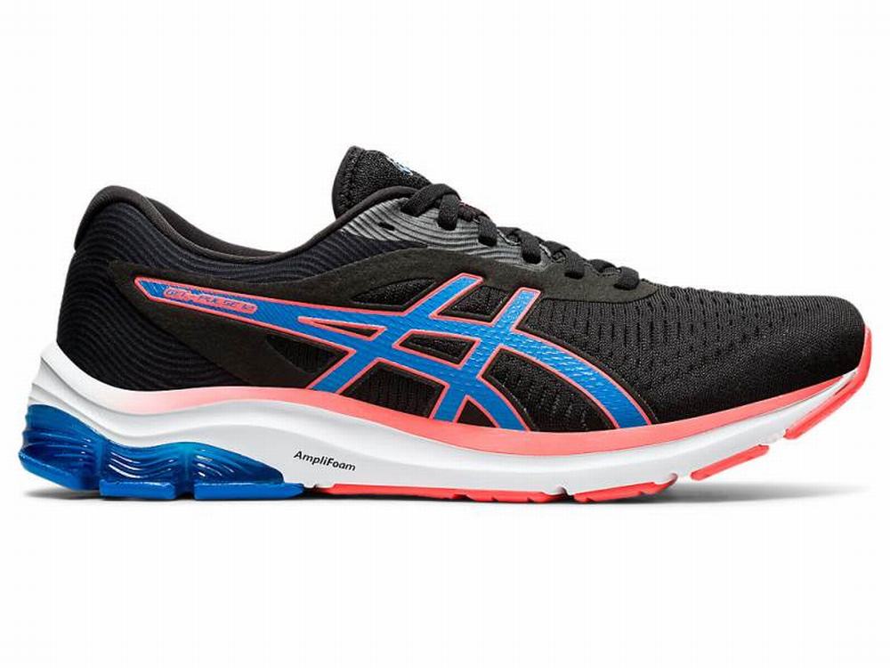 Asics GEL-PULSE 12 Men\'s Running Shoes Black / Blue | QHU942678