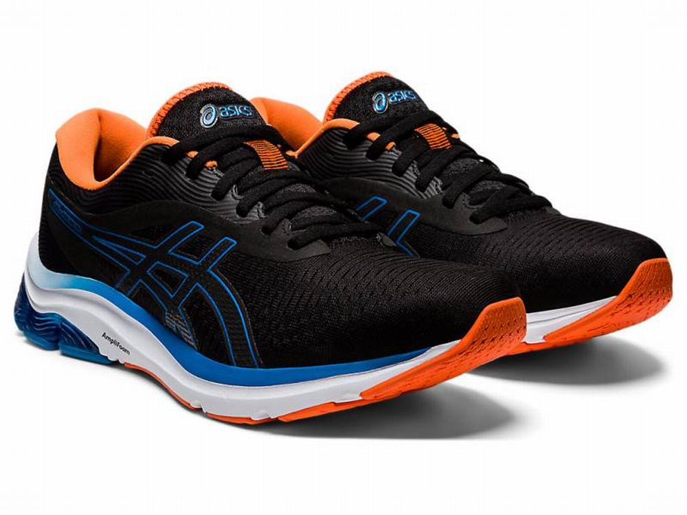 Asics GEL-PULSE 12 Men's Running Shoes Black / Blue | WOJ852769