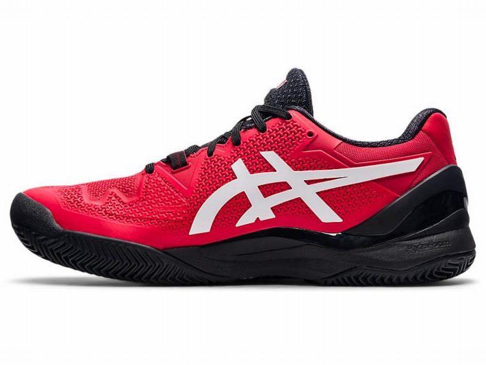 Asics GEL-RESOLUTION 8 CLAY Men's Tennis Shoes Red / White | SCT650419